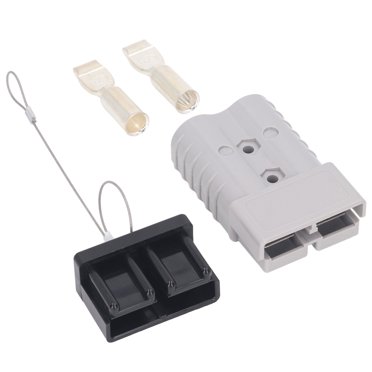 Prise de Charge de Chariot Élévateur Électrique, Bornes Plaquées Argent Cuivre Rouge 350A 600V Connecteur Rapide de Batterie pour Remorques