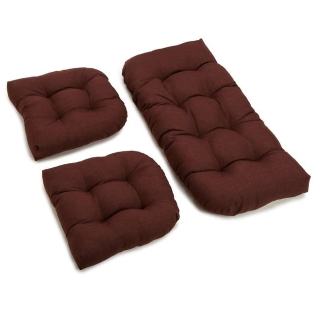 Ensemble de Coussins Capitonnés pour Causeuse en Polyester Filé en Forme de U (Ensemble de 3)