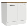 thumbnail image 1 of Madesa Hazel Kitchen Armoire de Rangement de Base avec 2 Portes et Tablettes Unité d'Organisation en Bois de 31 Pouces pour Garde-Manger - Blanc, 1 of 6