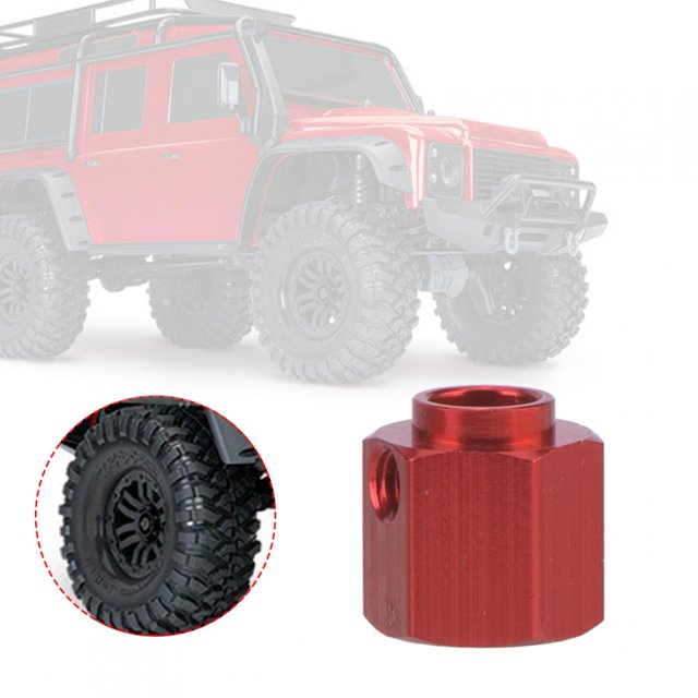 Car Adapter, Durable Red Car Adapter Car Widen Adapter, Metal Wheel Hubs Adapter Widening Set Fit For RC Car