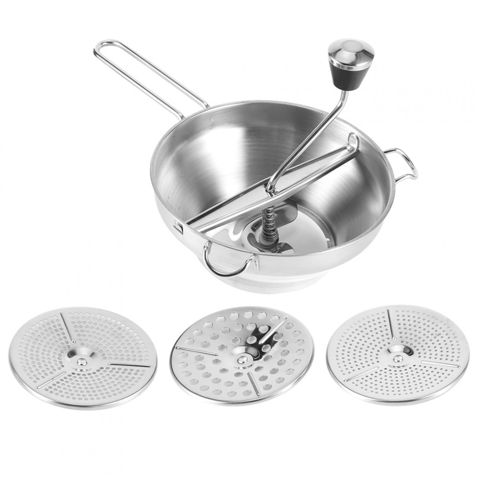 Dekaim Food Mixer, Multifunctional Manual Food Mixer Stainless Steel Salad Vegetable Fruit Blender for Kitchen