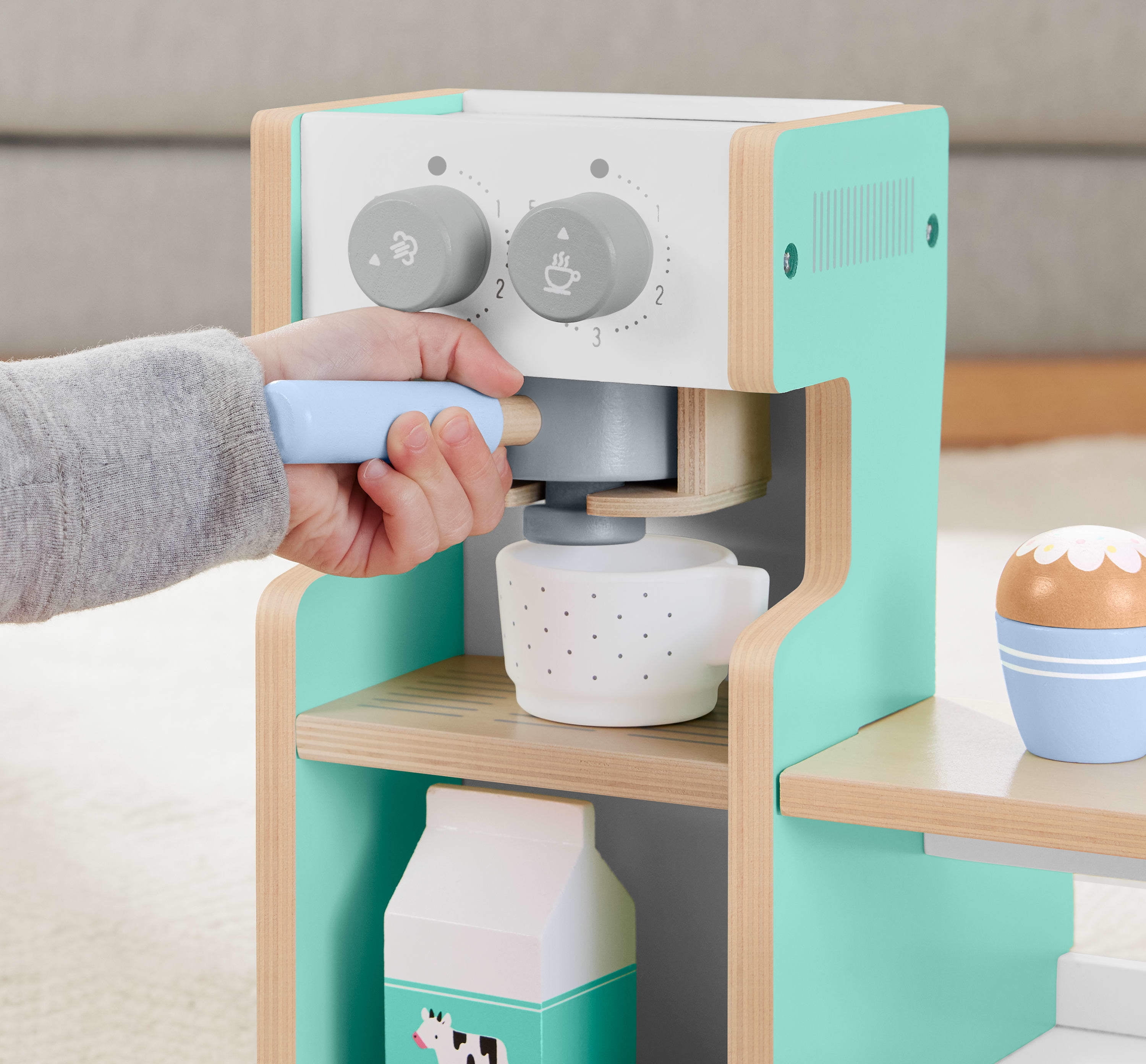 Fisher-Price Coffret Café en bois, 20 éléments en bois