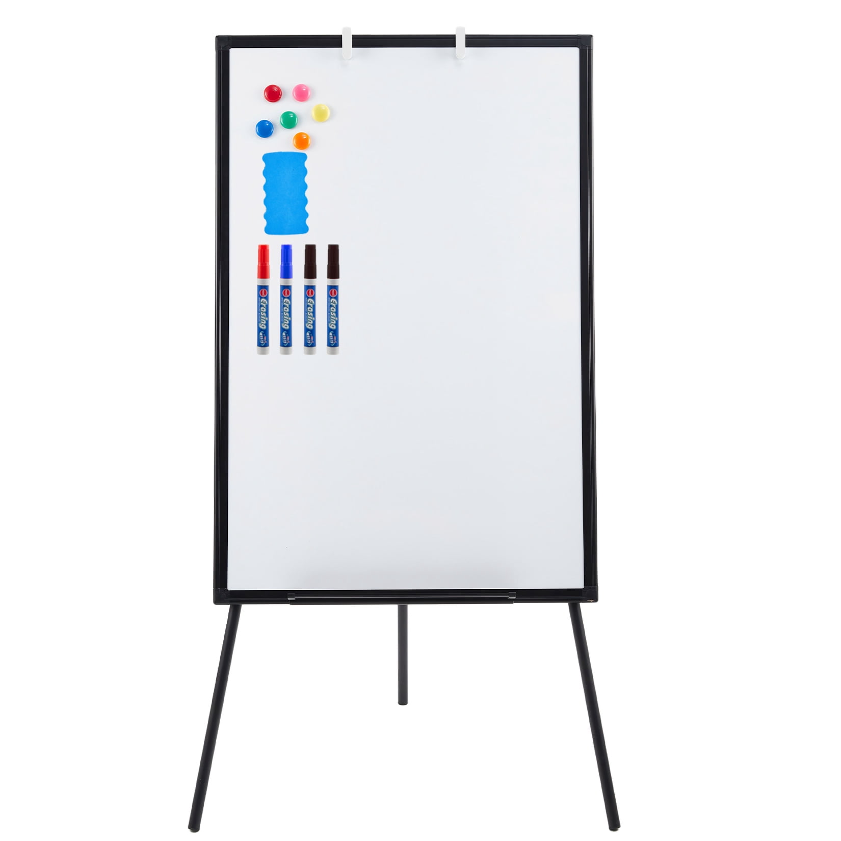 Whiteboard Easel – Magnetic Dry Erase with Tripod Stand – Height Adjustable & Portable – 3-Layer Surface, Removable Tray – Office, Educational & Home – 36"x24" –Black