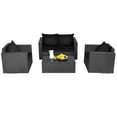 thumbnail image 2 of Patiojoy Ensemble de Mobilier de Conversation en Rotin Osier pour Patio 4 Pcs Canapé Sectionnel et Table Basse, 2 of 8