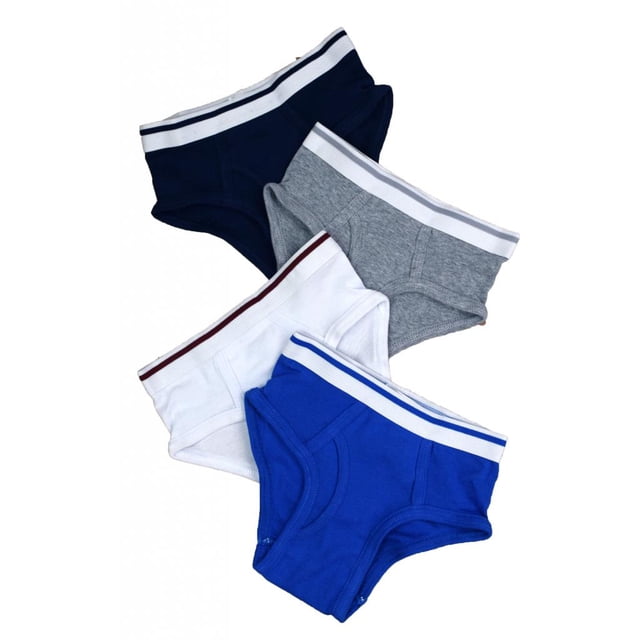 Buyless Fashion Boys Brief In Assorted Colors Soft Cotton Underwear 4 Pack
