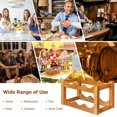 thumbnail image 4 of Costway 2-Tier Rubber Wood Wine Rack 6 Bottles Wine Display Holder Tabletop Bar Kitchen, 4 of 10
