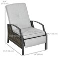 thumbnail image 3 of Outsunny Fauteuil Inclinable d'Extérieur en Rotin avec Dossier, Repose-Pieds et Coussin Réglables, 3 of 10
