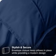 thumbnail image 4 of Bare Home Pillow Sham Set - Premium 1800 Collection - Double Brushed - Queen, Dark Blue, 4 of 7