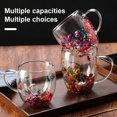 thumbnail image 1 of Double Wall Glass Floral Mug 250ml/350ml Clear Aesthetic Drink Cup with Insulated Handle Real Flower Decoration Double Layered Heat Preserving Tumbler for Coffee Tea, 1 of 7