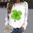 thumbnail image 2 of QIPOPIQ Chandails à Manches Longues pour Femmes T-Shirts de la Saint-Patrick Chandail Shamrock T-Shirt Vert Hauts T-Shirts de la Saint-Patrick Tuniques à Col Rond pour Dames T-Shirts de Fête T-Shirts Graphiques Aubaines, 2 of 4