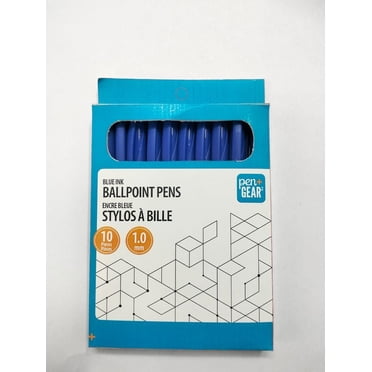Stylos à bille Pen+Gear , 1,0 mm, encre bleue, 10 unités