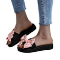 thumbnail image 4 of Mefallenssiah Women'S New Summer One-Line Floral Bow Over Flat Sandals, 4 of 9