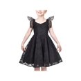 thumbnail image 1 of Girls Dress Black Floral Lace Butterfly Formal Party Pageant Gown 6 Years, 1 of 1