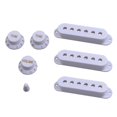 thumbnail image 1 of MERIGLARE 3pcs Micro Covers + 3pcs Boutons + 1pc Toggle Tip Set pour Guitare Électrique Blanc, 1 of 1