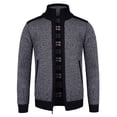 thumbnail image 1 of Qertyioot Hauts pour Hommes Mode Veste Décontractée Extérieur Manches Longues Manteau Chaud, 1 of 6