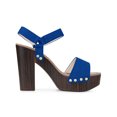 thumbnail image 3 of BLISSFUL STEP Sandales à Talons Hauts à Plateforme à Bride Arrière pour Femmes, Talons Épais, Bleu Foncé (Taille 8), 3 of 6