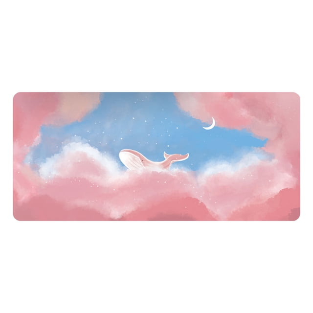 Oversized Cartoon Landscape Mouse Pad, Thickened Design, Rubber Bottom, for Office, Gaming, Study with Clear Printing, Ideal Gift