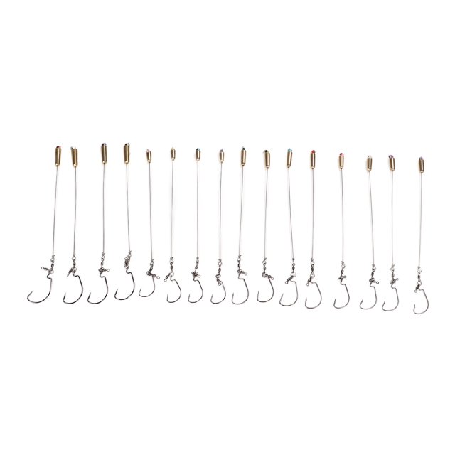 MAYUJIAA Fishing Rig Set with Weight Fish Eye Bead Robust Lightweight Corrosion Resisting Sea Fishing Barb Hook Rig Set HW313-83323