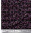 thumbnail image 1 of Soimoi Black polyester Crepe Fabric Dots & Circle Geometric Decor Fabric Printed Yard 42 Inch Wide, 1 of 5