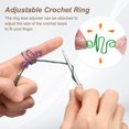 thumbnail image 4 of Uxcell 3Pcs Crochet Ring Adjustable Crochet Tension for Knitting Supplies Green, 4 of 7