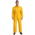 thumbnail image 2 of TiaoBug Combinaison une Pièce Unisexe pour Hommes à Manches Longues Uniforme Salopette Jaune P, 2 of 6