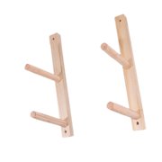 tamizeot 2 Pieces Wood Yoga Mat Storage Holder Mat Rack Organizer Yoga for Skateboard 3 Tier 2 Tier