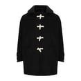 thumbnail image 2 of KIHOUT Men's Wool Blend Coat Button Notched Collar Single Breasted Pea Coat Trench Overcoat, 2 of 6