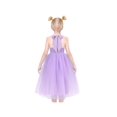 thumbnail image 4 of Robe Fille Violette Col Halter Fête Dentelle Tulle Élégante Sans Manches 8 Ans, 4 of 7
