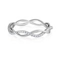 thumbnail image 1 of Luxury Designs Sterling Silver Cubic Zirconia Open Braid Ring, 1 of 2