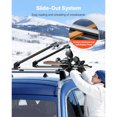 thumbnail image 4 of KFFKFF Ski & Snowboard Roof Rack, Carry up to 6 Pairs of Skis or 4 Snowboards, 2 PCS Aluminum Universal Car Roof Rack Top Holder with Lock & Rubber Padding, 4 of 9