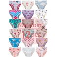 thumbnail image 2 of SNNROO 12 Pieces Girl‘s Triangle Underwear Set - Cute Panties with Mermaid  Dolphin  Seahorse  and More Fun Designs - Soft  Breathable  and Comfortable, 2 of 7