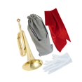 thumbnail image 2 of Clairon Soufflant Signal Instrument de Musique Clairon Scout Cuivre Massif et Laiton Style Clairon C, 2 of 8
