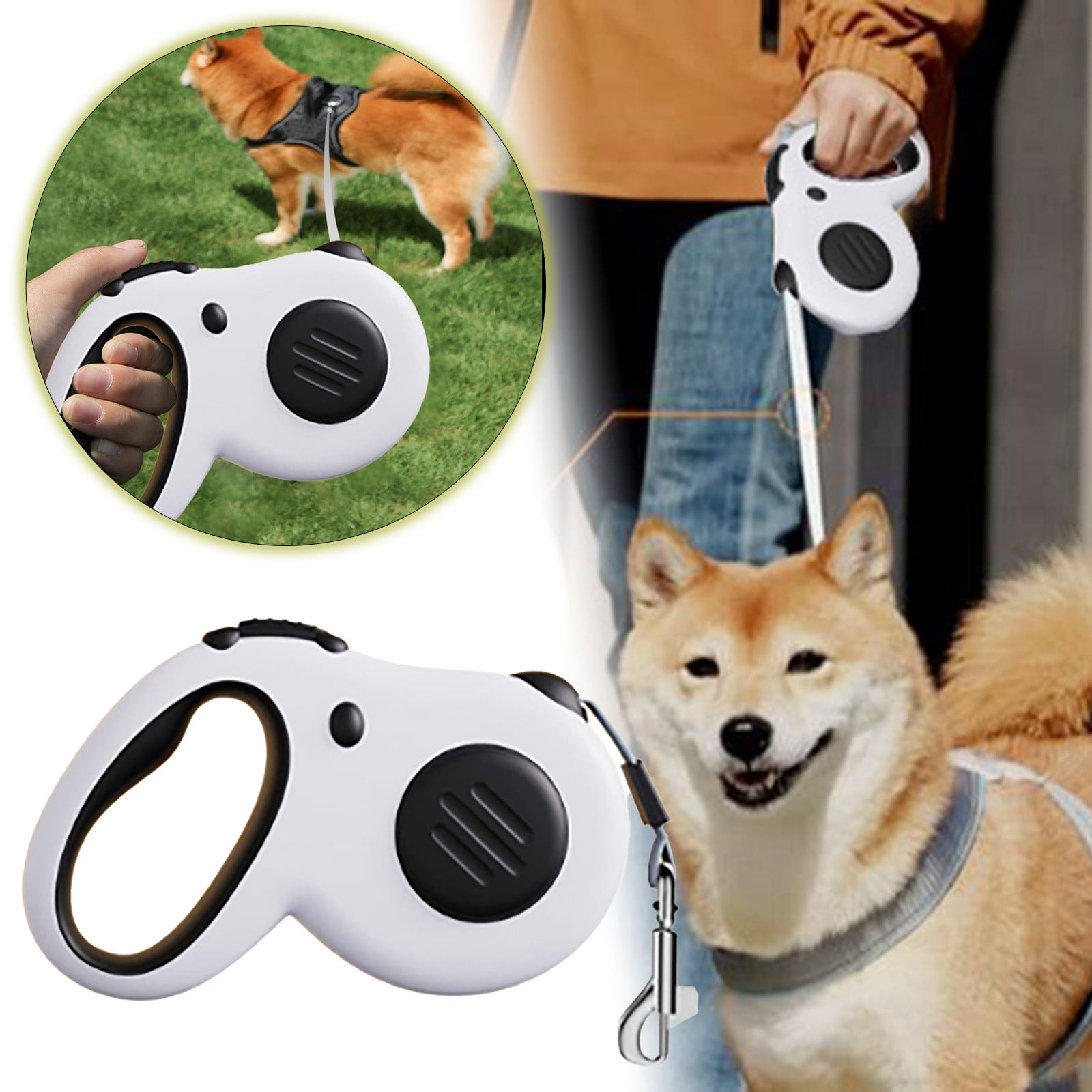 Dog Upgrade Collision Retractable Leash Dog Walking Leash Automatic Retractable Breakaway Leash Pet Leash Easy To Carry Leash Double Leash for Small Dogs