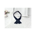 thumbnail image 3 of INSPIRE CHIC Unisex School Uniform Solid Adjustable Button Criss-Cross Bow Tie Dark Blue One Size, 3 of 6