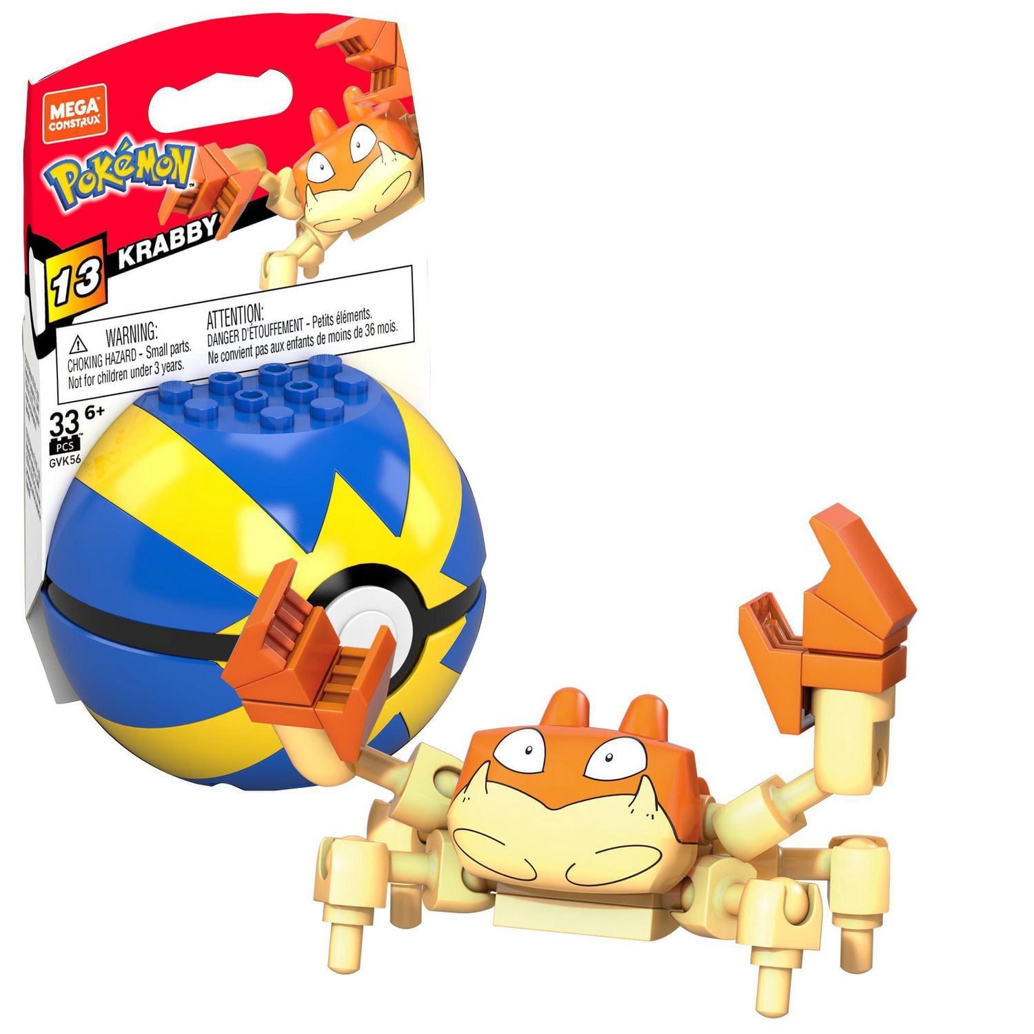 Figurine Krabby Pokémon à construire - 22 Blocs