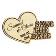 thumbnail image 2 of Custom Engraved Wooden Magnet Personalized Gift 50 Rustic Wedding Save the Date Wooden Magnet, 2 of 3