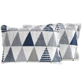 thumbnail image 3 of Marina Decoration Rich Printed Embossed Pinsonic Coverlet Bedspread Ultra Soft Bedding Summer Quilt Set with Shams, Modern Geometric Triangle Pattern, 3 of 6