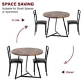 thumbnail image 3 of Towallmark 1 Table 2 Chaises MDF Table à Manger Ronde et Chaises Ensemble de Table de Cuisine pour Petit Espace Appartement Couleur Rétro, 3 of 9