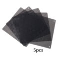 thumbnail image 1 of 5PCS PVC Fan Dust Filter PC Dustproof Case Cuttable Computer Mesh Cover 40mm 50mm 60mm 70mm 80mm 90mm 140mm Mesh Black G 14cmx14cm, 1 of 6