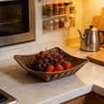 thumbnail image 4 of TACILIP Organisation et Rangement, Panier en Osier Plastique Imitation Rotin Tressé pour Ranger Pain Fruits et Collations pour Cuisine Restaurant Extérieur, Cadeaux pour Femmes, 4 of 6