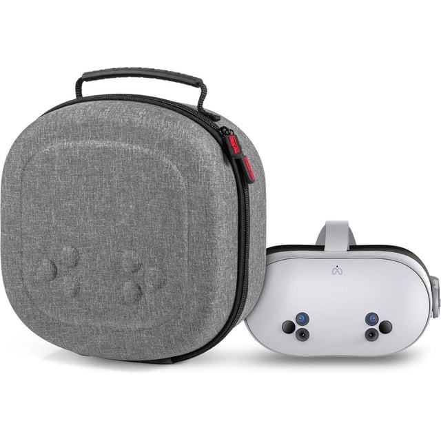 Hard Carrying Case for Meta Quest 3S / Quest 3, VR Gaming Headset and Touch Controllers Accessories Travel Case, Small Hard Shell Storage Case for Oculus Quest 3S/Quest 3/Vision Pro Gray