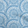 thumbnail image 1 of oneOone Rayon Medium Blue Fabric Asian Block Mandala Sewing Craft Projects Fabric Prints By Yard 56 Inch Wide, 1 of 4