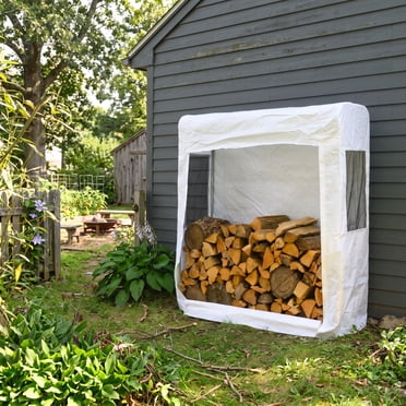 Gazebo Penguin Abri à Bois de Chauffage - Blanc