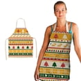 thumbnail image 3 of 1Pc Parent Adult the Family Kitchen Christmas Print Linen Family Aprons, 3 of 3