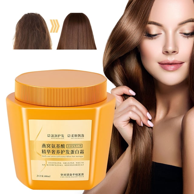 Nourishing Hair Protein Moisturizing Repair Hair Care Conditioner 500Ml Repairing Hair Deep Conditioner For Dry Frizzy And Damaged Hair 500Ml,Yellow Polyester Hair Care Net