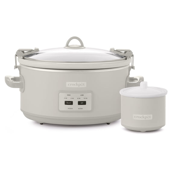 Crock-Pot Mijoteuse de 7 Pintes Cook and Carry avec Commande Tactile et Couvercle, Champignon