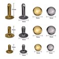 thumbnail image 3 of Coofit 180 Sets Leather Rivets Metal Rivet Buttons Double Cap Rivets with Fixing Tools, 3 of 10