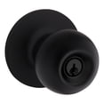 thumbnail image 2 of Weiser Safe Lock Regina Matte Black Exterior Keyed Door Knob/Entry Door Handle, 2 of 5