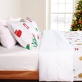 thumbnail image 4 of HITIME 100% Polyester Printed Christmas Duvet Cover Set - King Size 3 Piece Lightweight & Breathable Bedding Set, Soft Microfiber Comforter Cover with Zipper Closure, Christmas Cartoon, 4 of 8