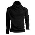 thumbnail image 2 of MesaSe Chic Hommes Heap Col à Manches Longues Pull Top Slim T-shirt, 2 of 8